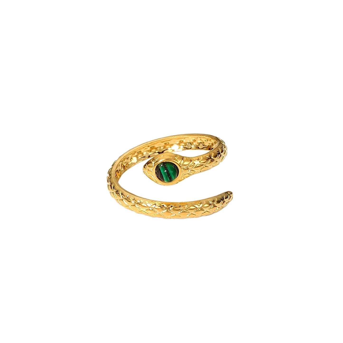 Selene – Anillo Serpiente Vintage en Acero
