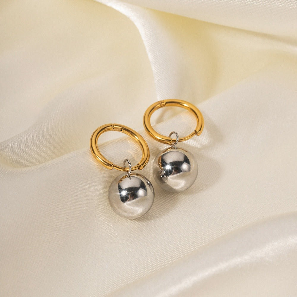 Ayaka – Pendientes de Acero Contraste Elegante