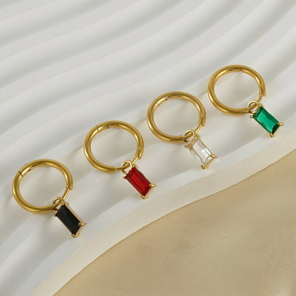 Amara – Pendientes de Zirconio Baño de Oro
