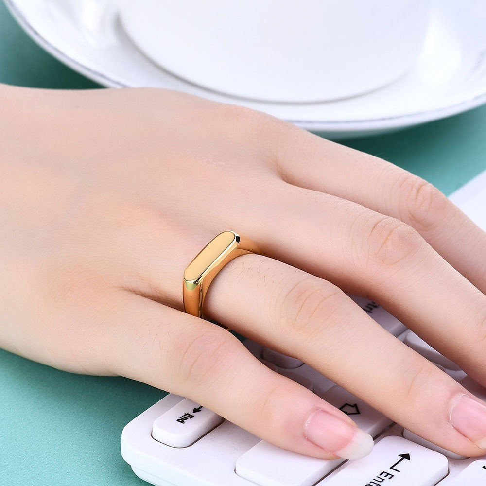 Naori – Anillo Acero Titanio Minimalista