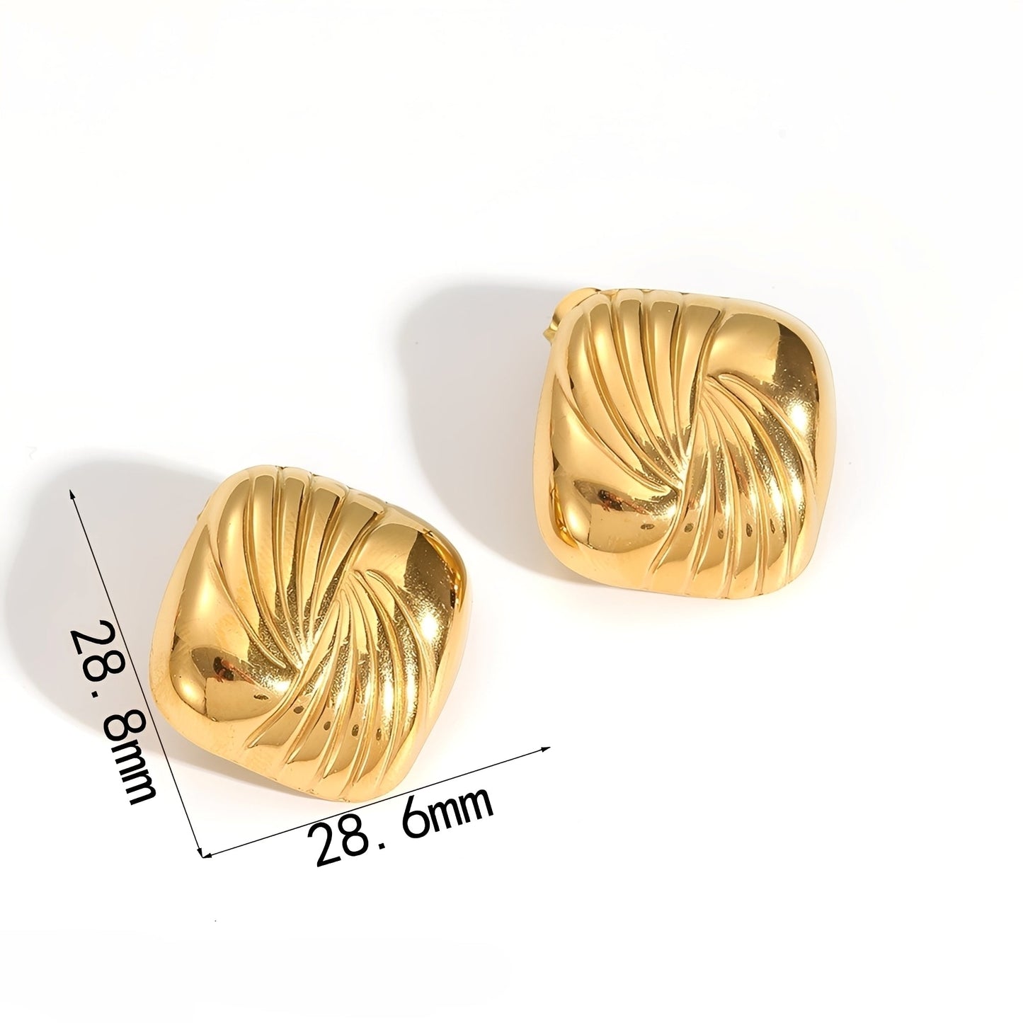 Kaia – Pendientes Geométricos Acero Titanio