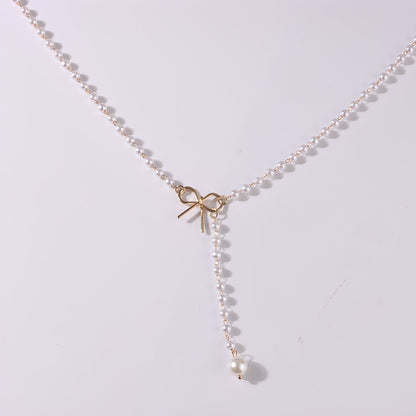 Antoneth – Collar Colgante Lazo con Perla