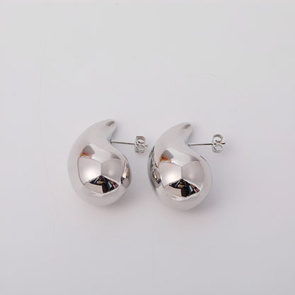 Theodora – Pendientes Gota Plateados Elegantes