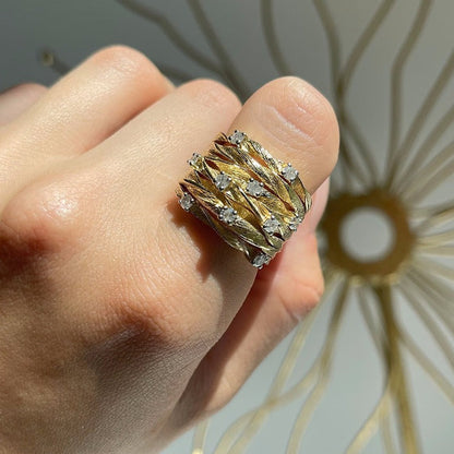 Maya – Anillo Vintage Dorado Elegante