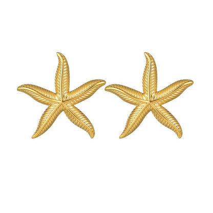 Pien – Pendientes Estrella de Mar Dorados