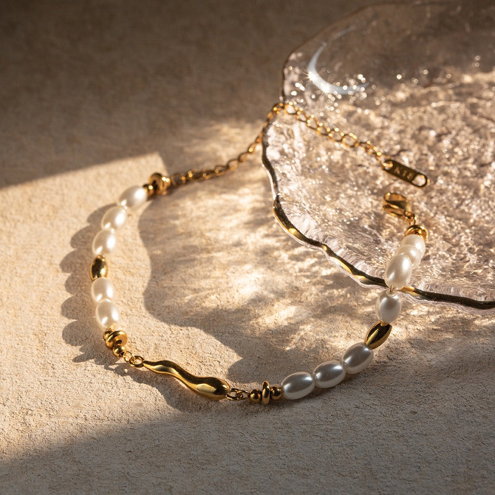 Dominique – Pulsera de Perlas Elegante