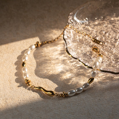 Dominique – Pulsera de Perlas Elegante