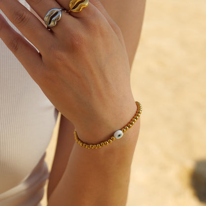 Ava – Pulsera Elástica con Ojo Protector