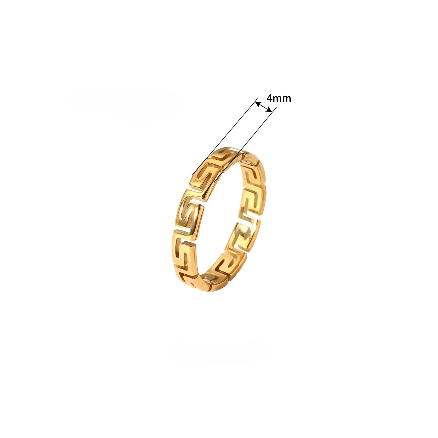 Kaila – Anillo Geométrico Calado de Acero Elegante
