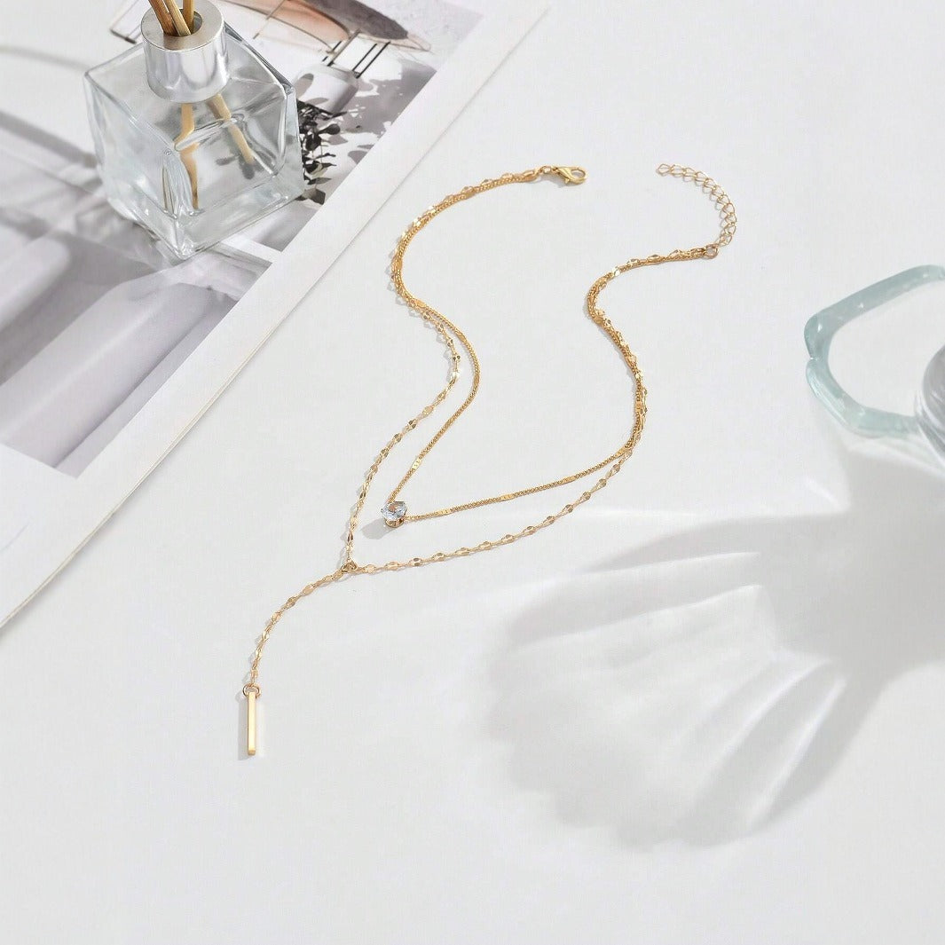 Tyra – Collar Y Multicapa con Borla Brillante