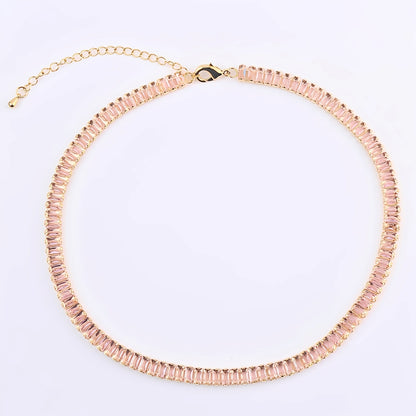 Verna – Choker Tennis con Corte Baguette y Estilo Elegante