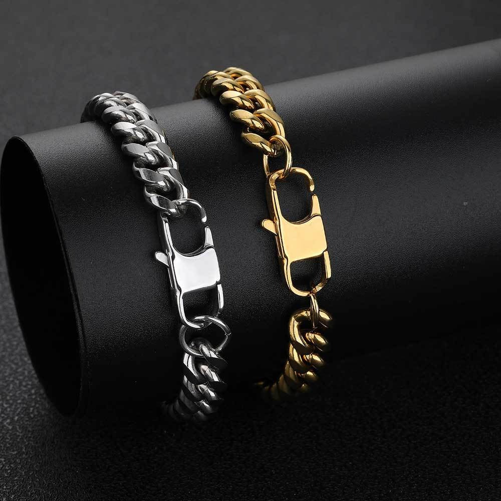 Mateo – Pulsera de Cadena Cubana Elegante