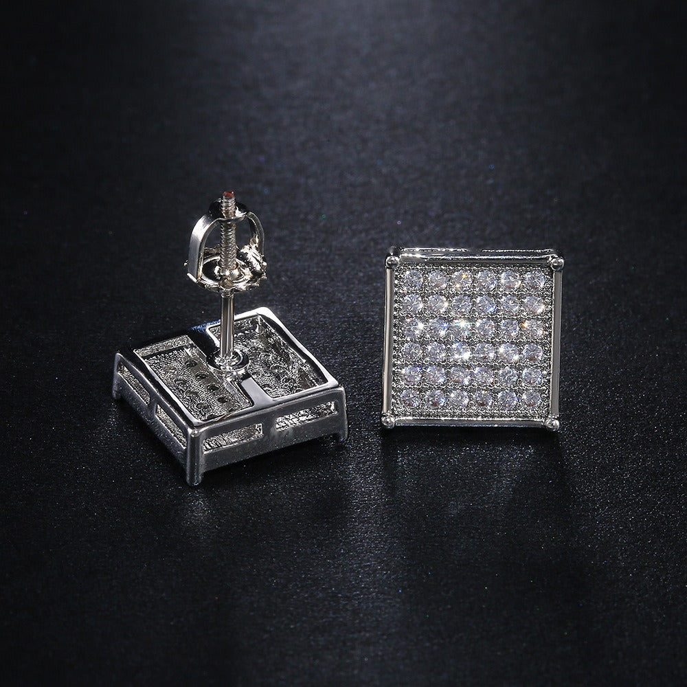 Ariana – Pendientes Cuadrados con Zirconia Elegantes