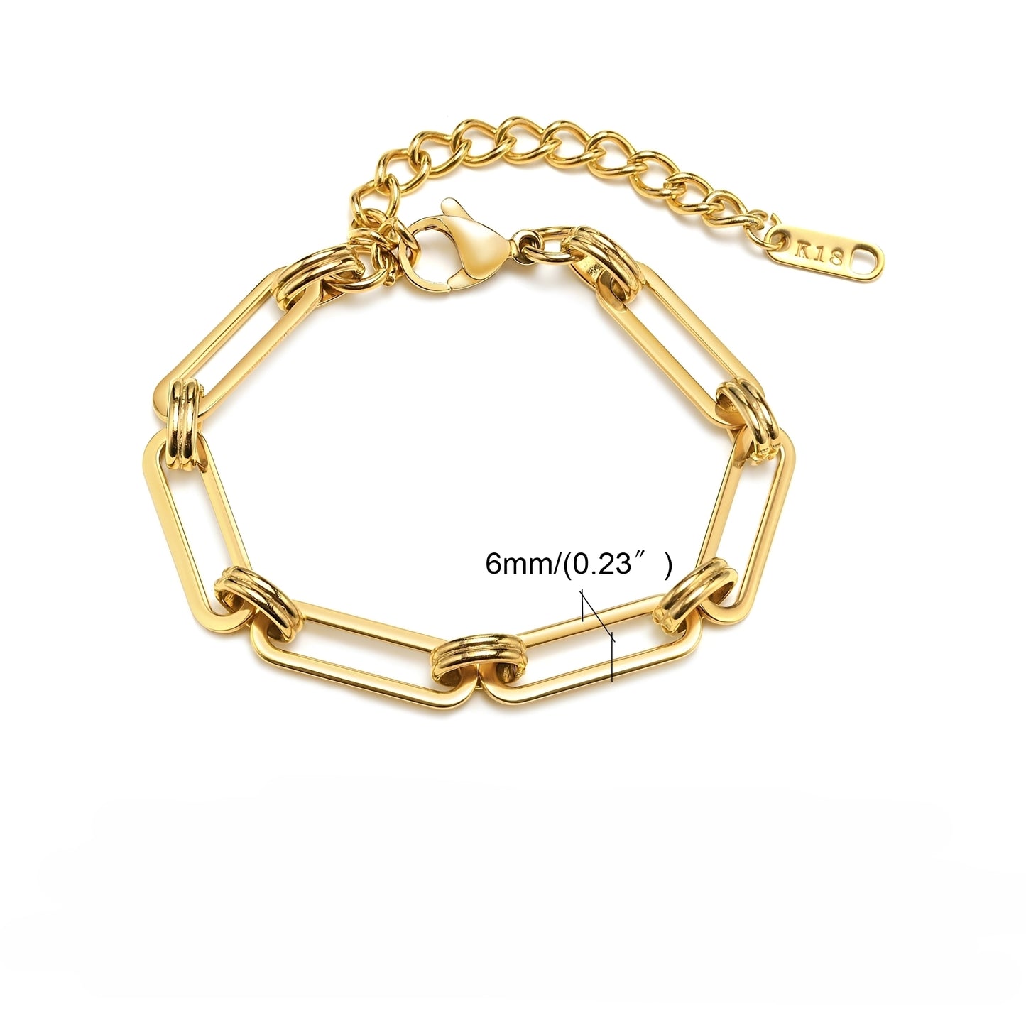 Riza – Pulsera Paperclip con Estilo Minimalista