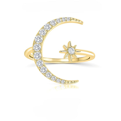 Mika – Anillo Ajustable Estrella y Luna