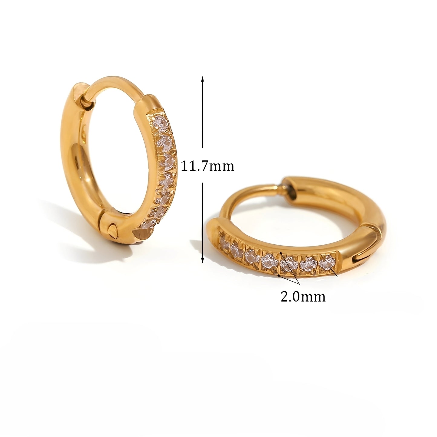 Verna – Pendientes Huggie Eternidad