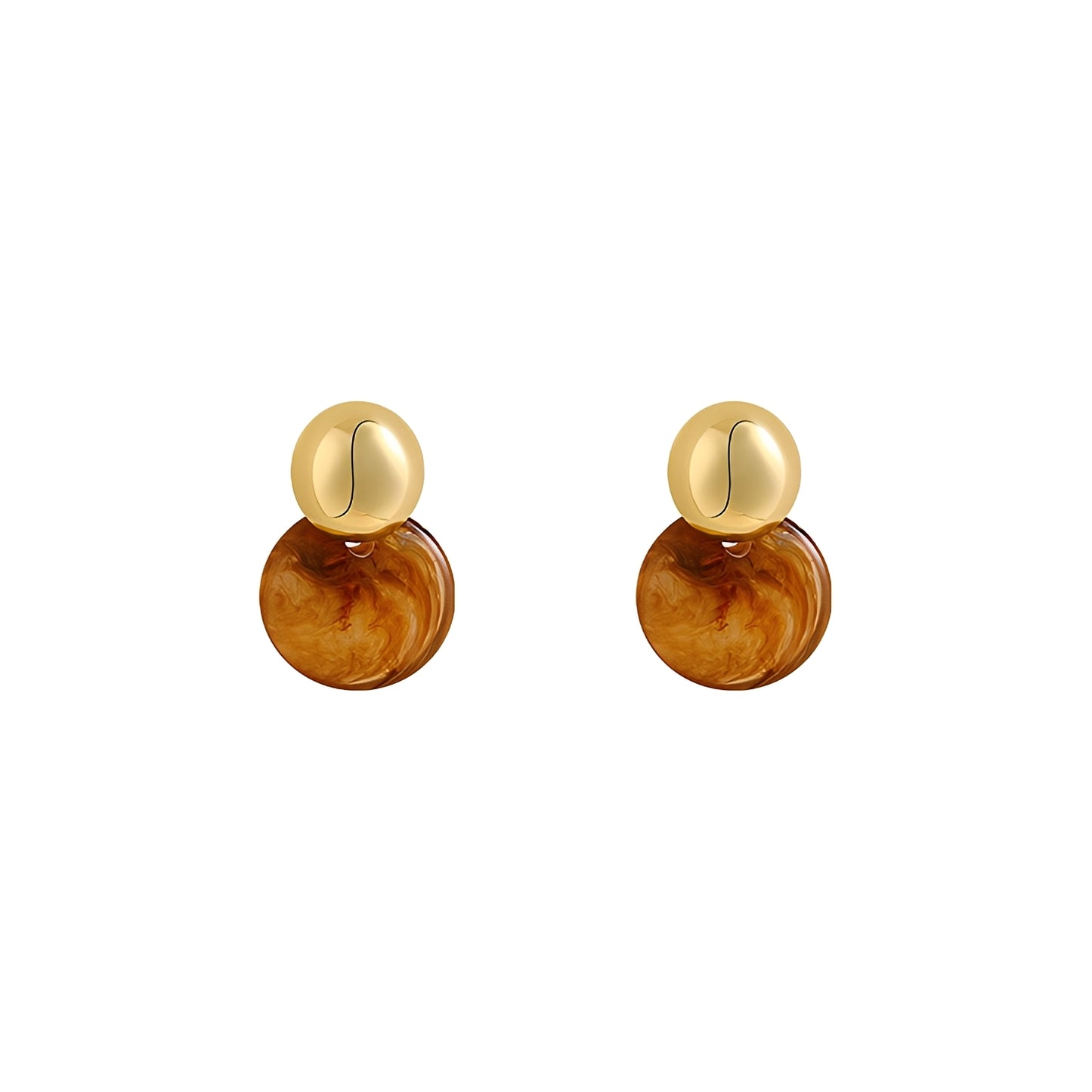 Nova – Pendientes Retro Tono Café Elegante