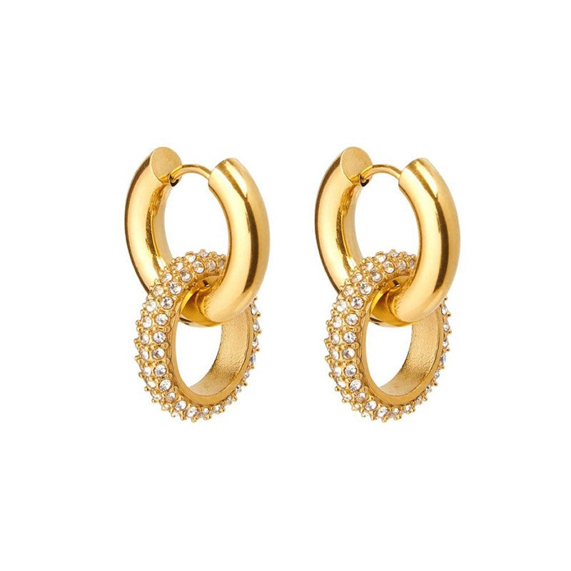 Haruko – Pendientes Doble Aro Minimalistas y Sofisticados