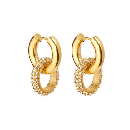 Haruko – Pendientes Doble Aro Minimalistas y Sofisticados