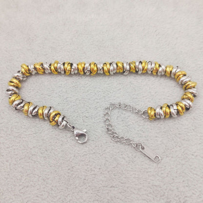 Anika – Pulsera Bicolor Trenzada con Cuentas