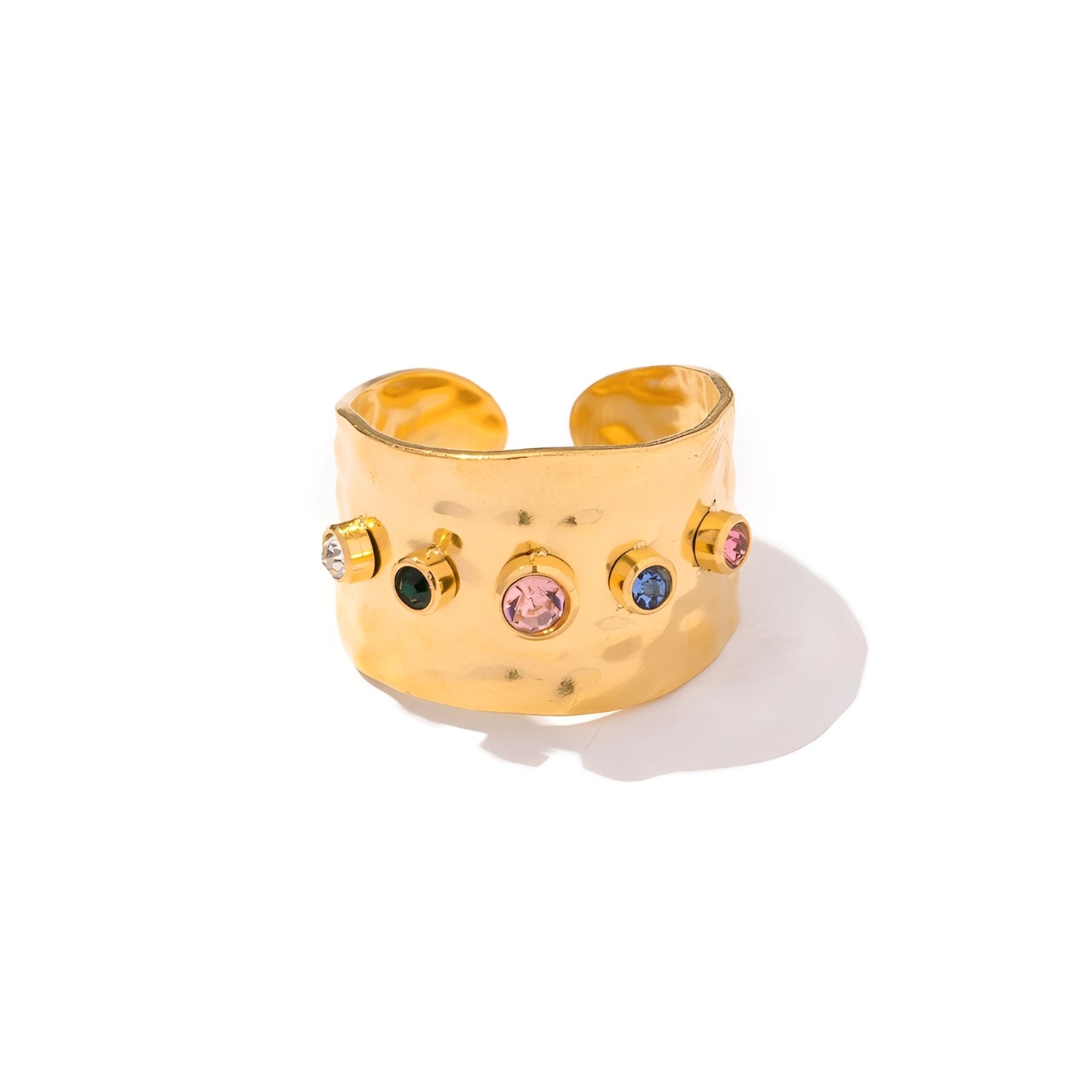 Millie – Anillo Martillado Multicolor