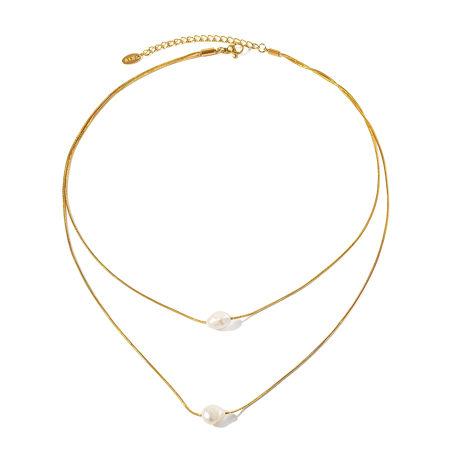 Mariela – Collar Doble Capa con Perlas Elegantes