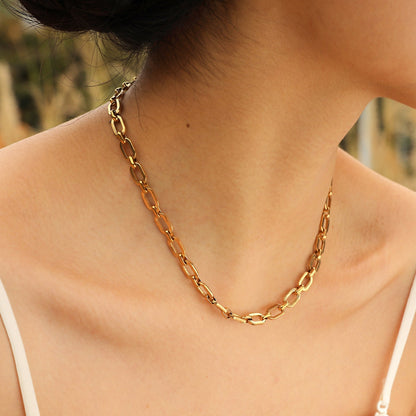Alina – Conjunto de Collar y Pulsera de Acero Inoxidable