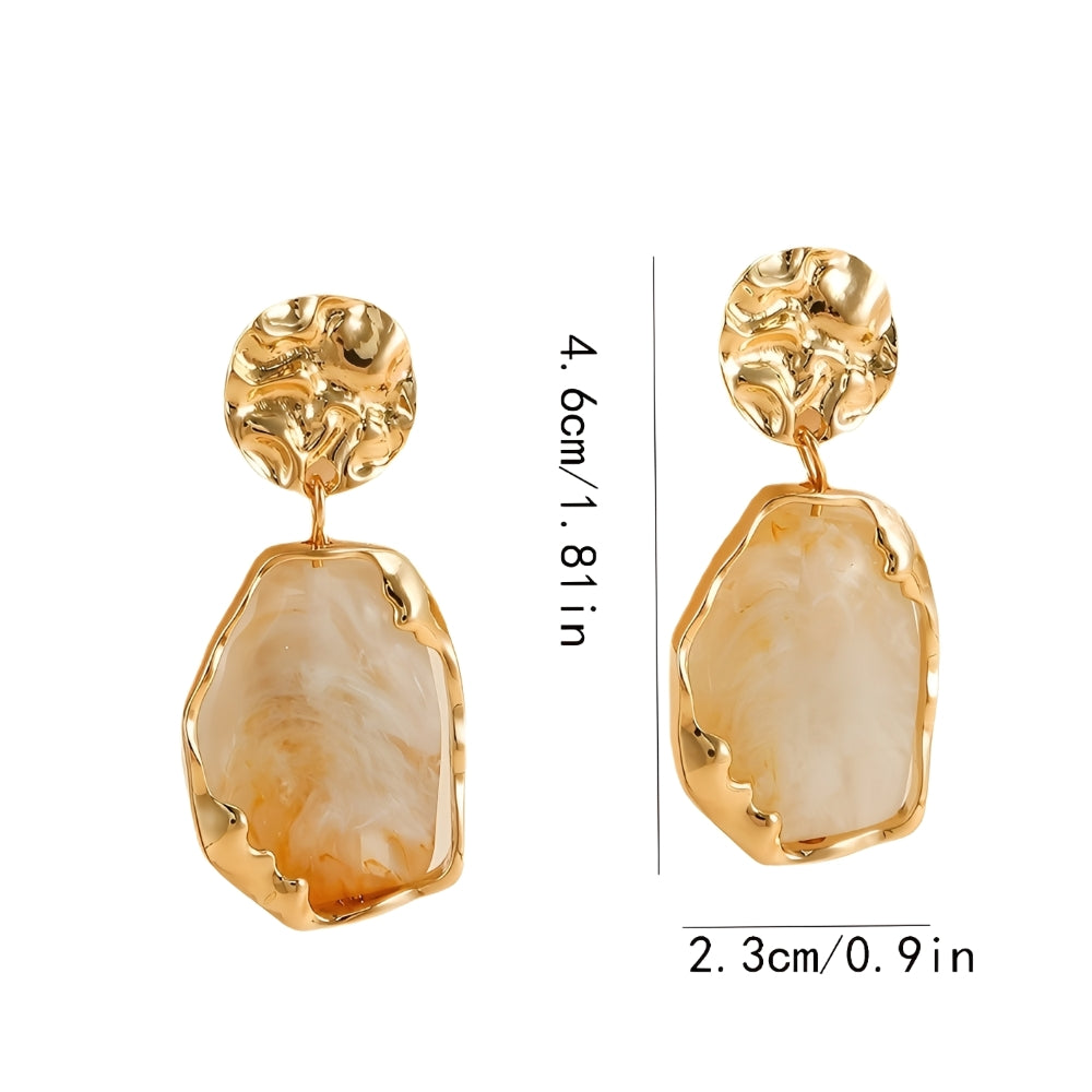 Camilla – Pendientes de Resina Vintage Estilo Francés