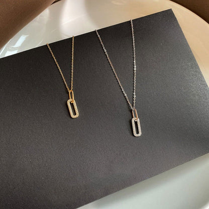 Sora – Collar con Colgante de Eslabón Brillante