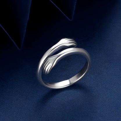 Amalya – Anillo Abrazo Ajustable en Plata