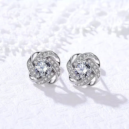 Ryoshi – Aretes Cruz Flor Espiral