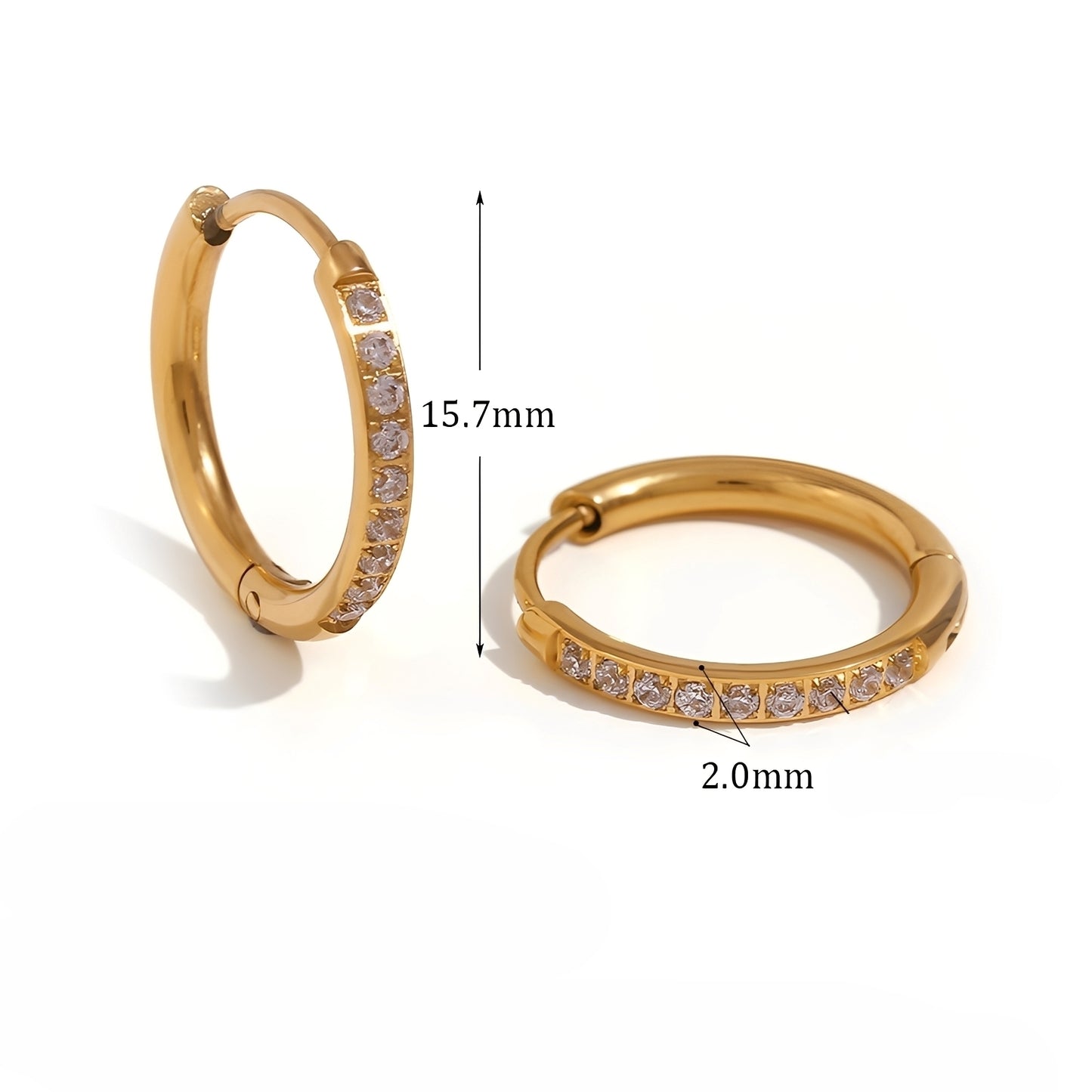 Verna – Pendientes Huggie Eternidad