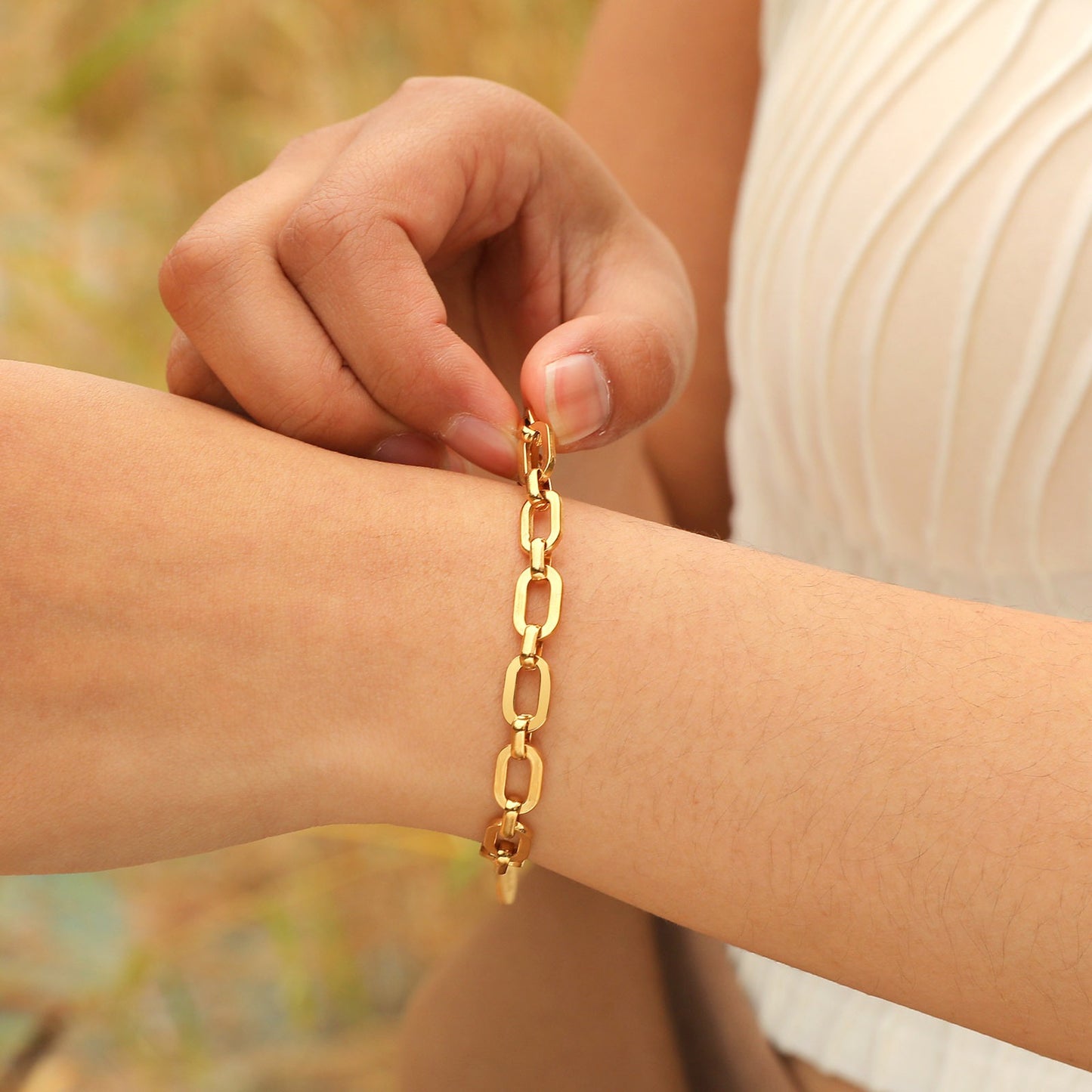 Alina – Conjunto de Collar y Pulsera de Acero Inoxidable