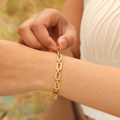 Alina – Conjunto de Collar y Pulsera de Acero Inoxidable