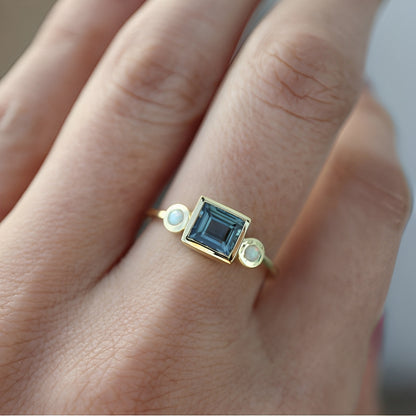 Talea – Boho Turquoise Ring Set