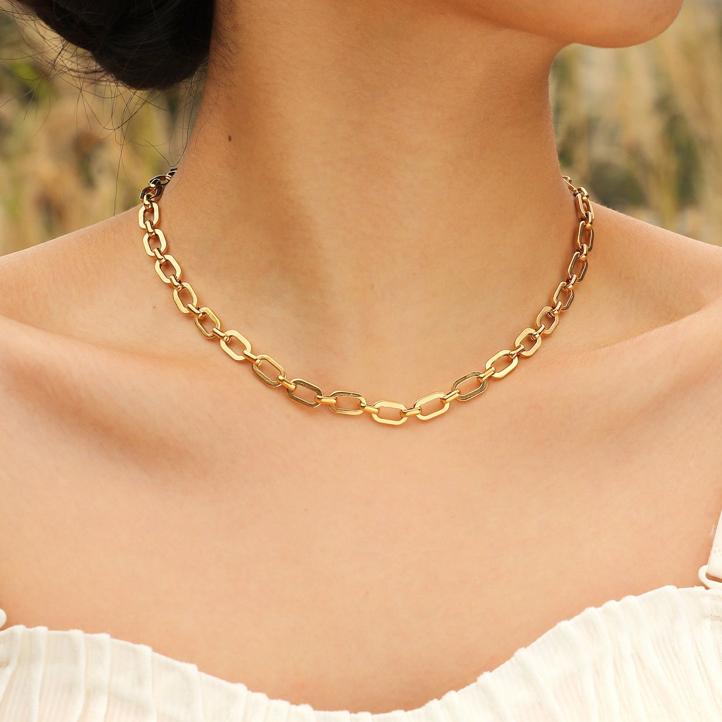 Alina – Conjunto de Collar y Pulsera de Acero Inoxidable