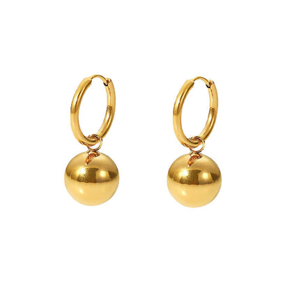 Korra – Pendientes Colgantes Bola Dorada Elegantes