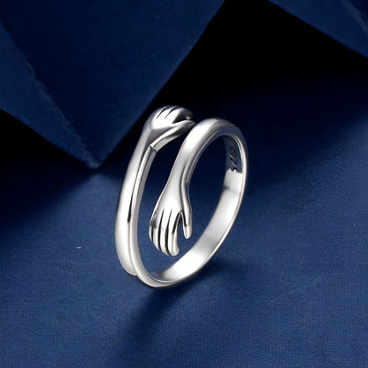 Amalya – Anillo Abrazo Ajustable en Plata
