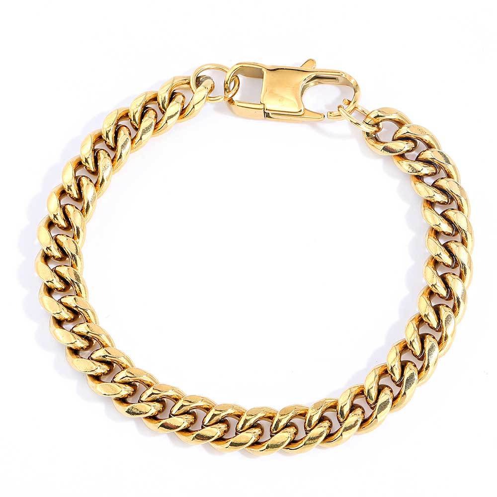 Mateo – Pulsera de Cadena Cubana Elegante