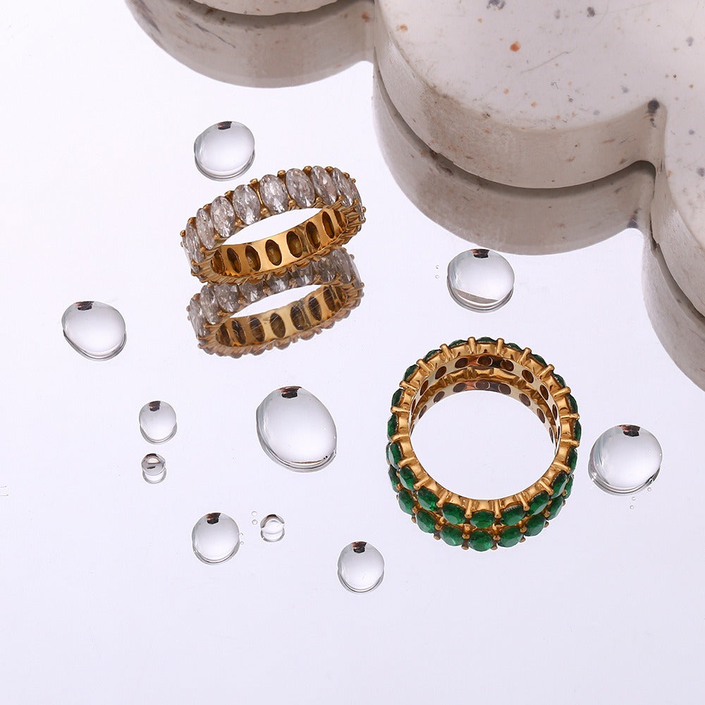 Antoinette – Anillo Eternidad Ovalado