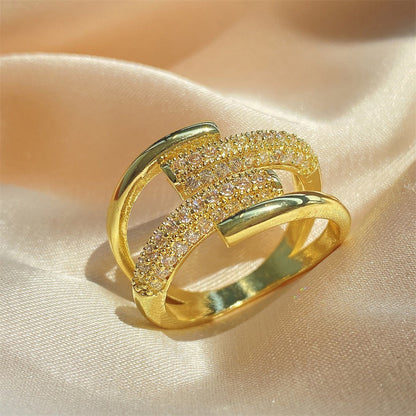 Kaede – Anillo Cobre Forma Geométrica Elegante