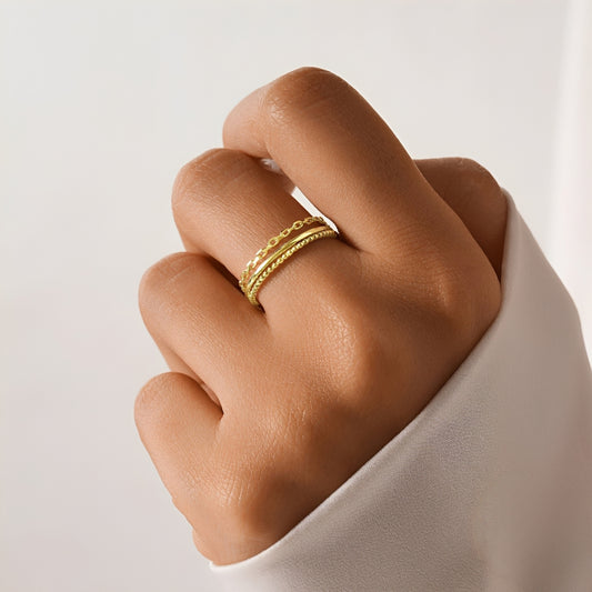 Riley – Anillo Trío Elemental Moderno