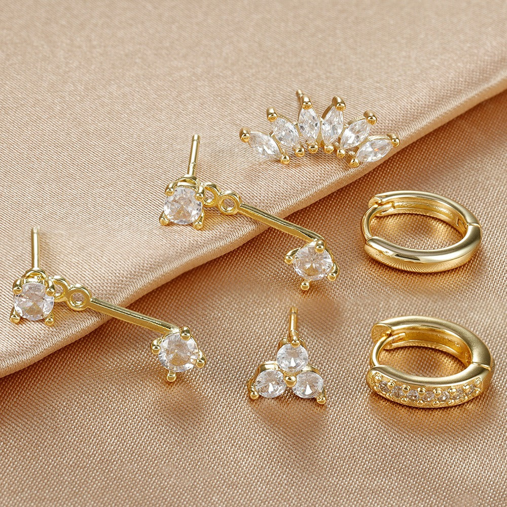Anastasia – Set de Pendientes Irregulares con Diamantes