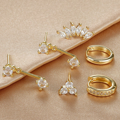 Anastasia – Set de Pendientes Irregulares con Diamantes