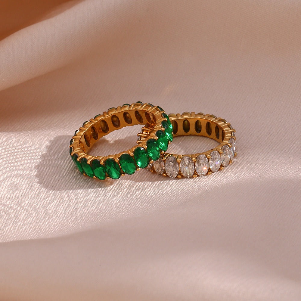 Antoinette – Anillo Eternidad Ovalado