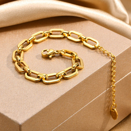 Alina – Conjunto de Collar y Pulsera de Acero Inoxidable