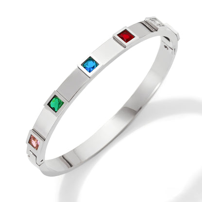 Aira – Pulsera Industrial Retro de Acero