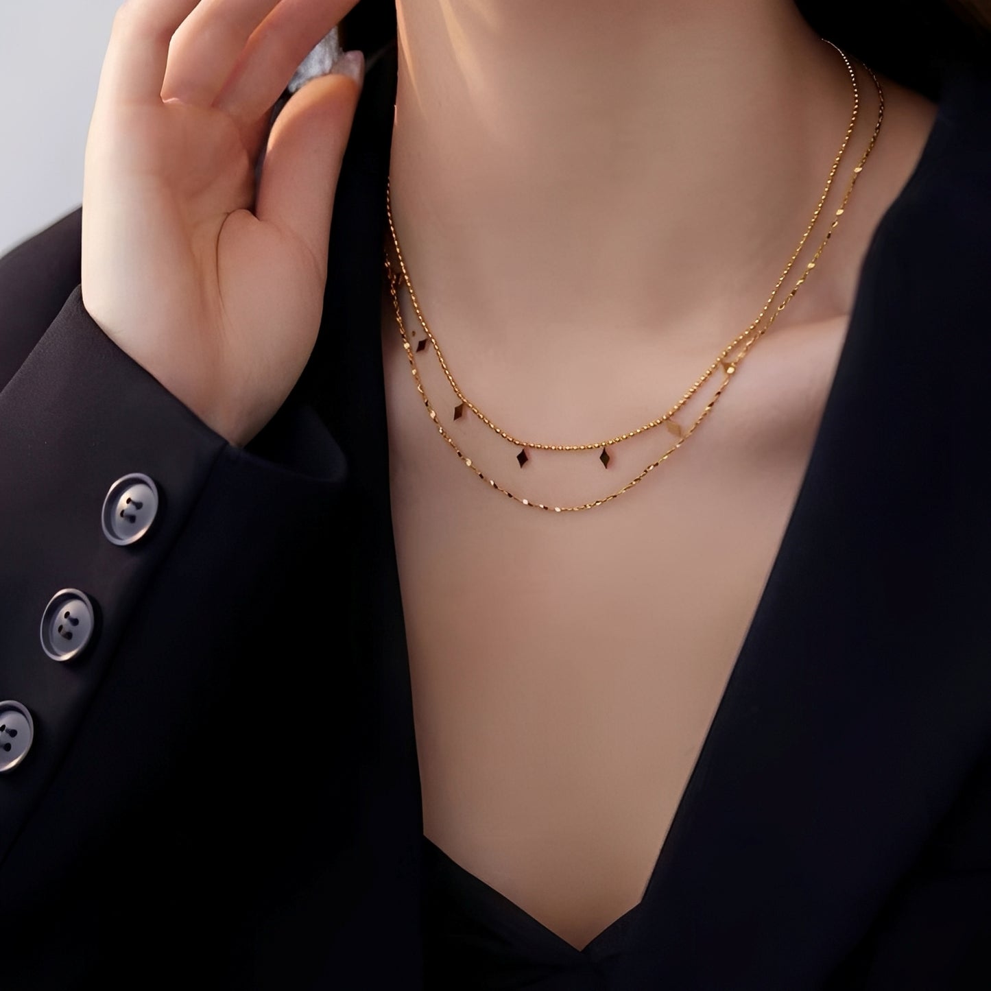 Lany – Collar Doble Estrella Delicado