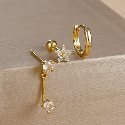 Anastasia – Set de Pendientes Irregulares con Diamantes