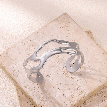Millie – Pulsera Irregular de Acero Minimalista